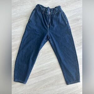 zara high-waisted barrel jeans Womens 8